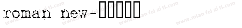 roman new字体转换
